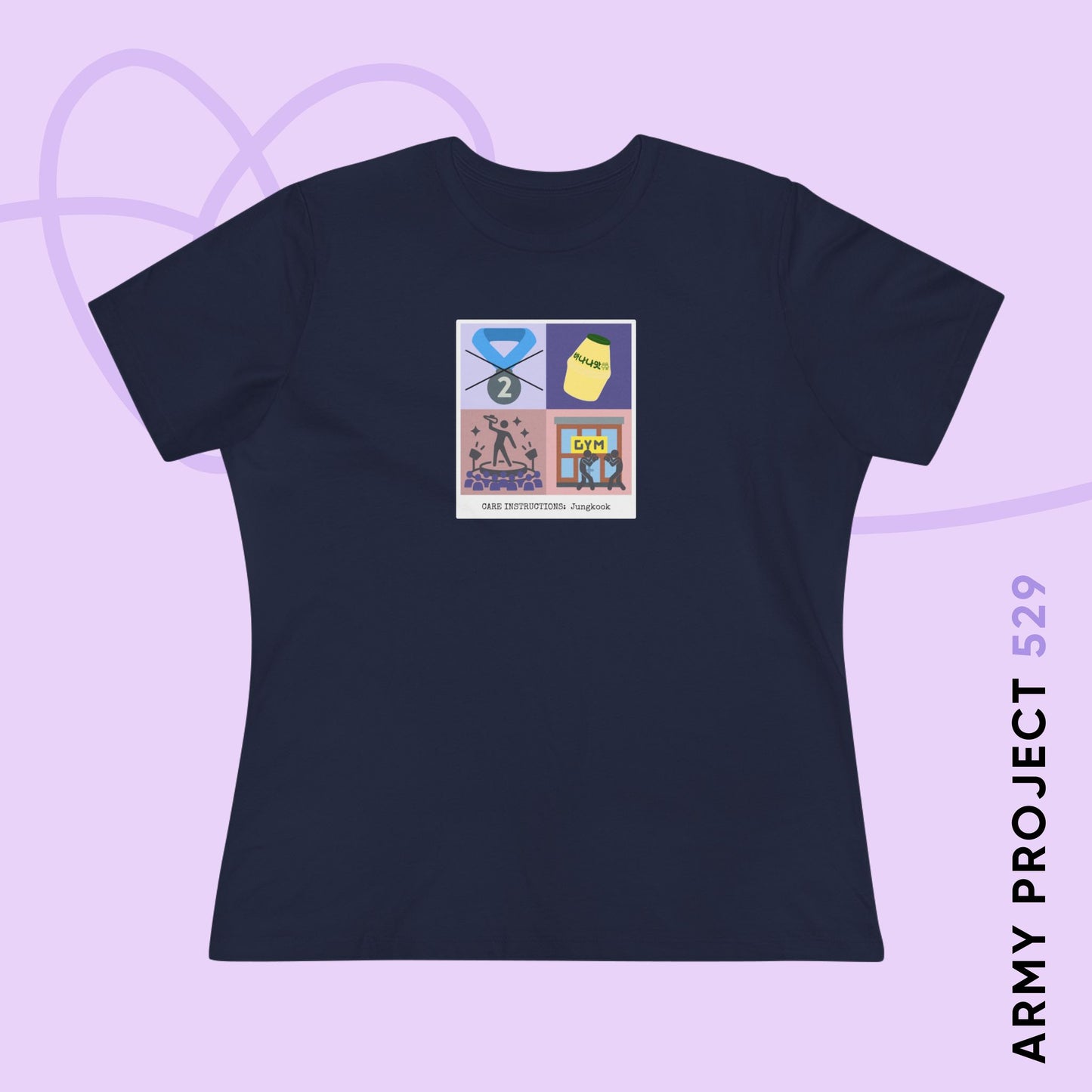 Jungkook Care Instructions Women's Relaxed Jersey Short Sleeve Tee