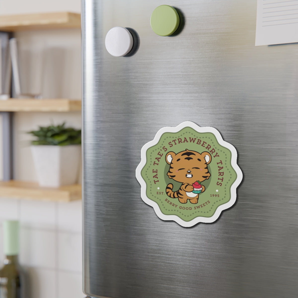 Tae Tae Strawberry Tarts Die-Cut Magnet