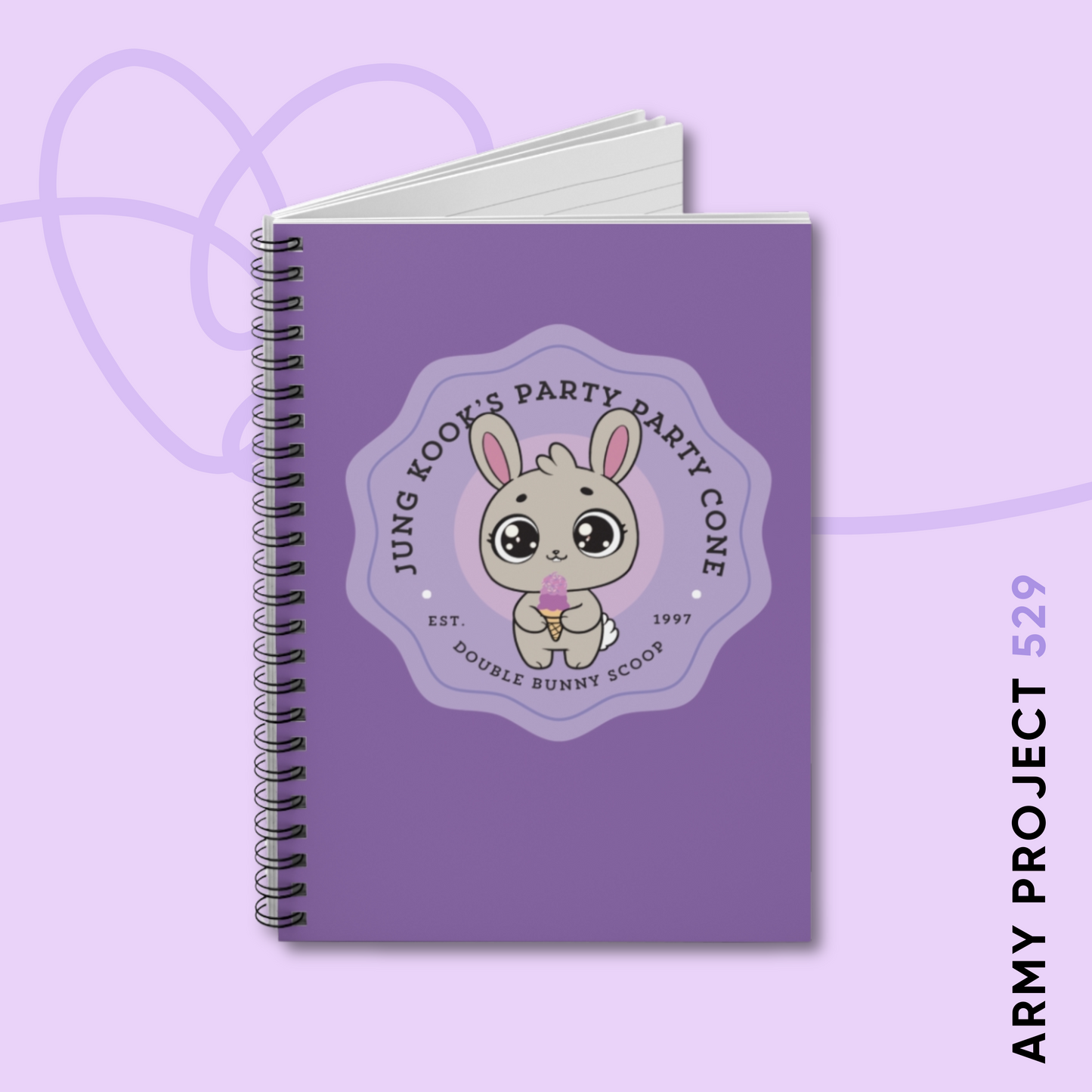 Jungkook Party Party Cone Bakery Series Spiral Notebook
