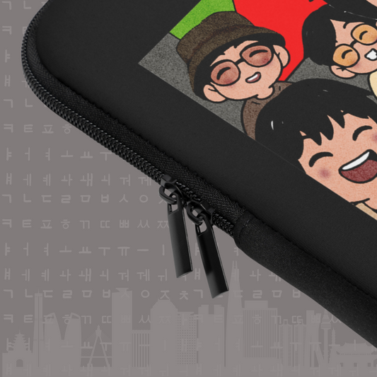 OT7 Reunion Laptop Sleeve - Fanmade BTS Merch - Original Chibi Artwork - ARMY Tech Accessories