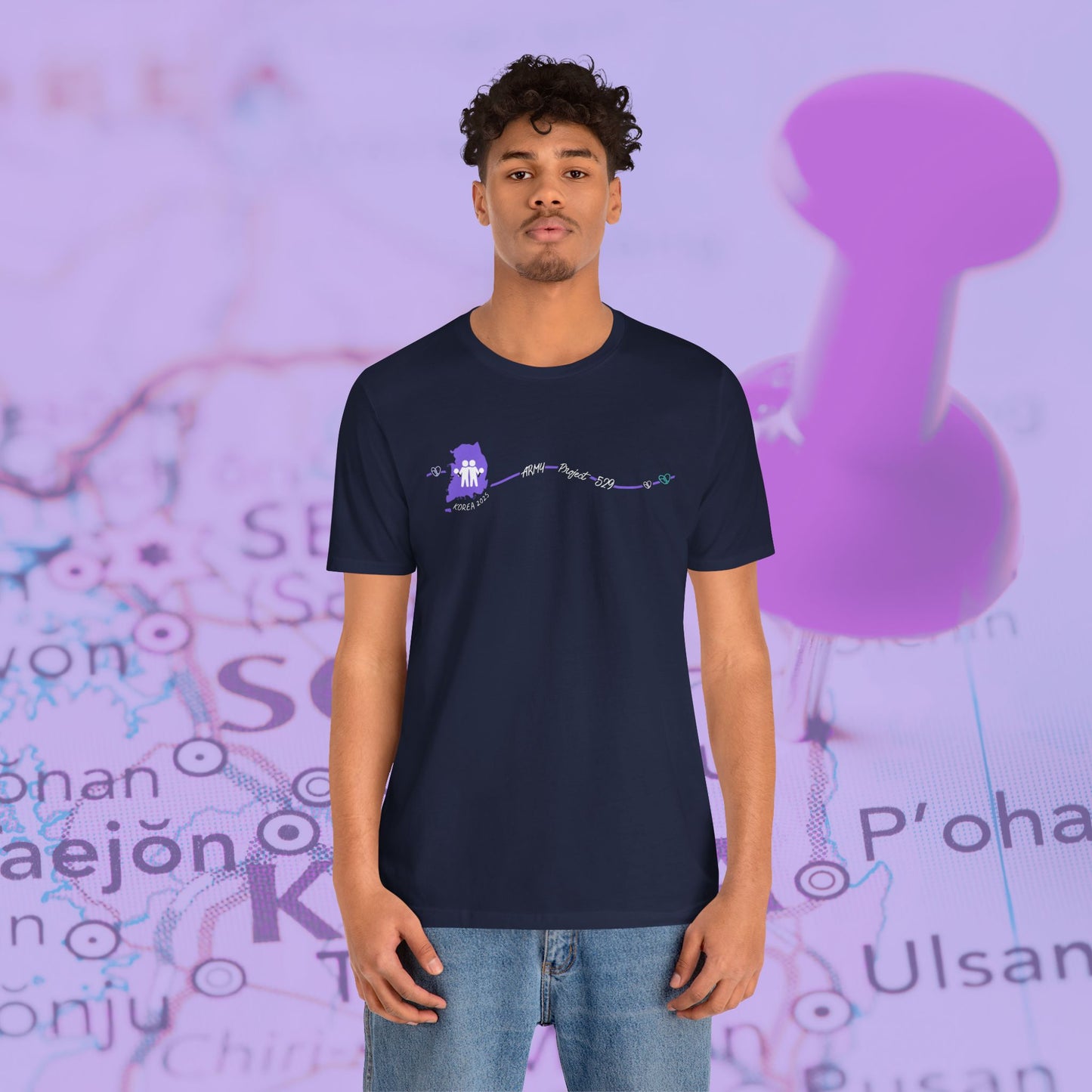 AP529 Korea Heartline Logo Unisex Jersey Short Sleeve Tee