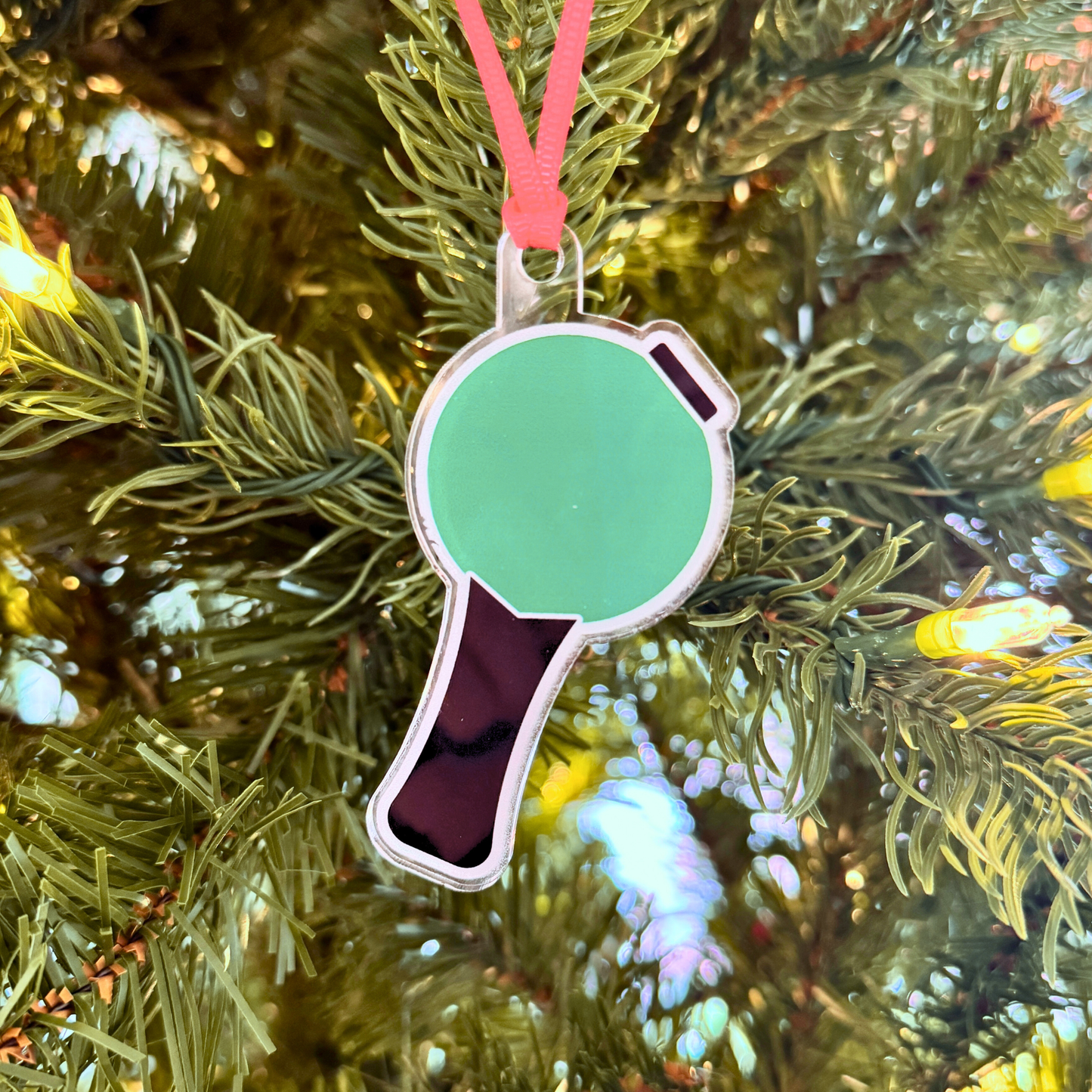 Taehyung Holiday Ornament - Bangtan Lightstick - Fanmade BTS Merch - Custom-Cut Acrylic