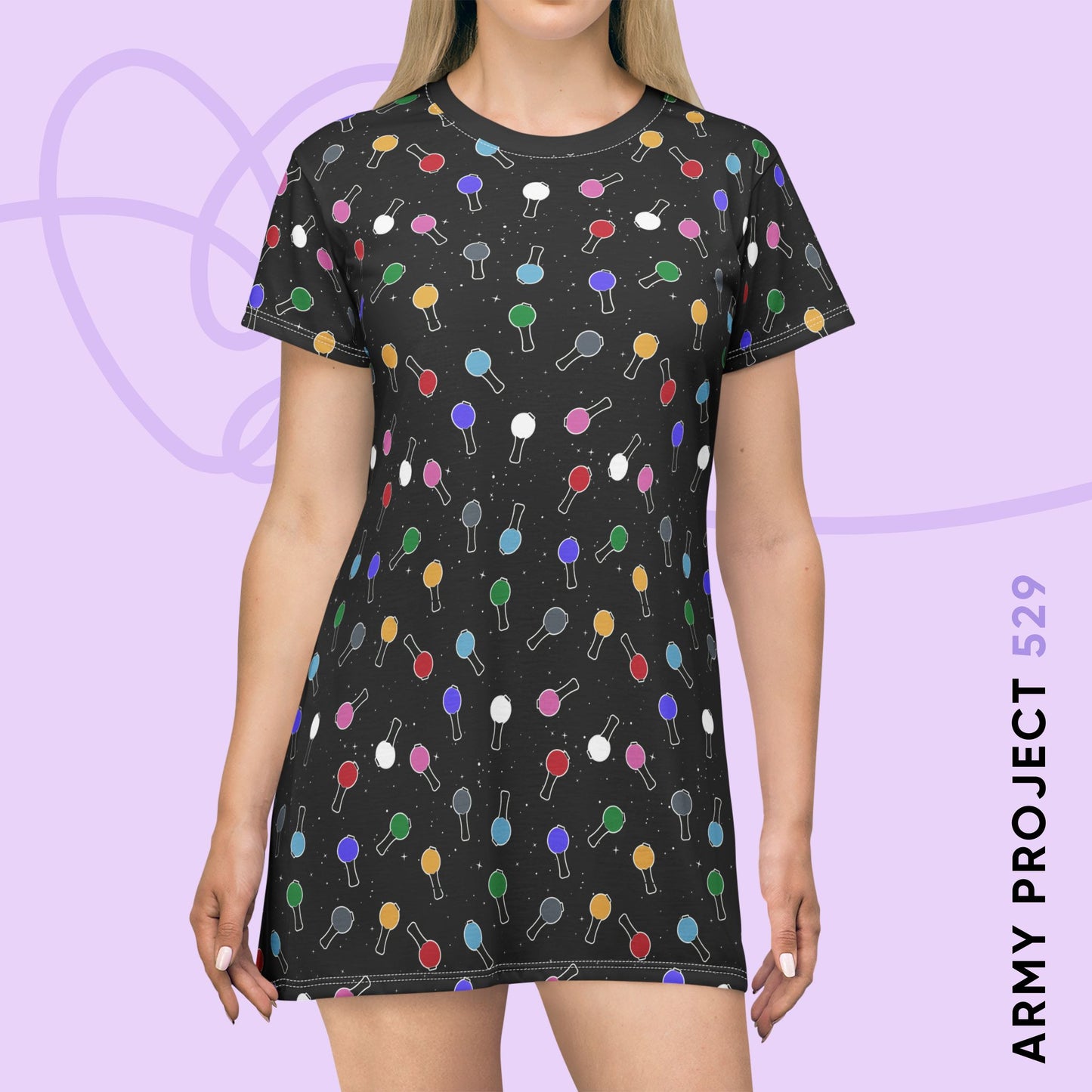 Ma City Map Lightstick T-Shirt Dress