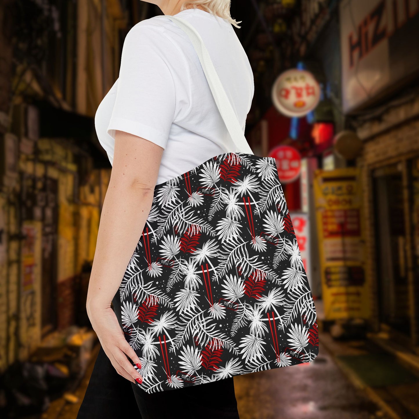 Tropical Chopsticks Tote Bag