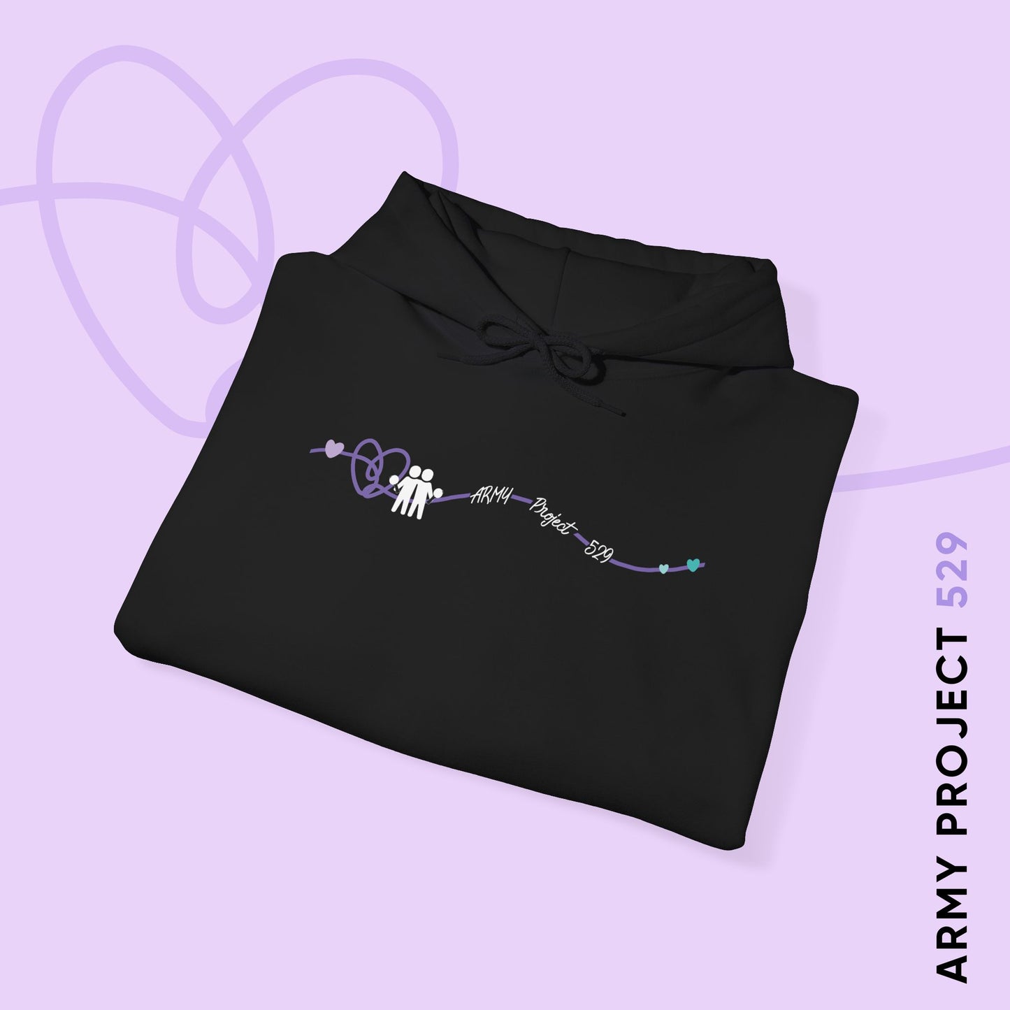 AP529 Heartline Logo Unisex Heavy Blend™ Hoodie
