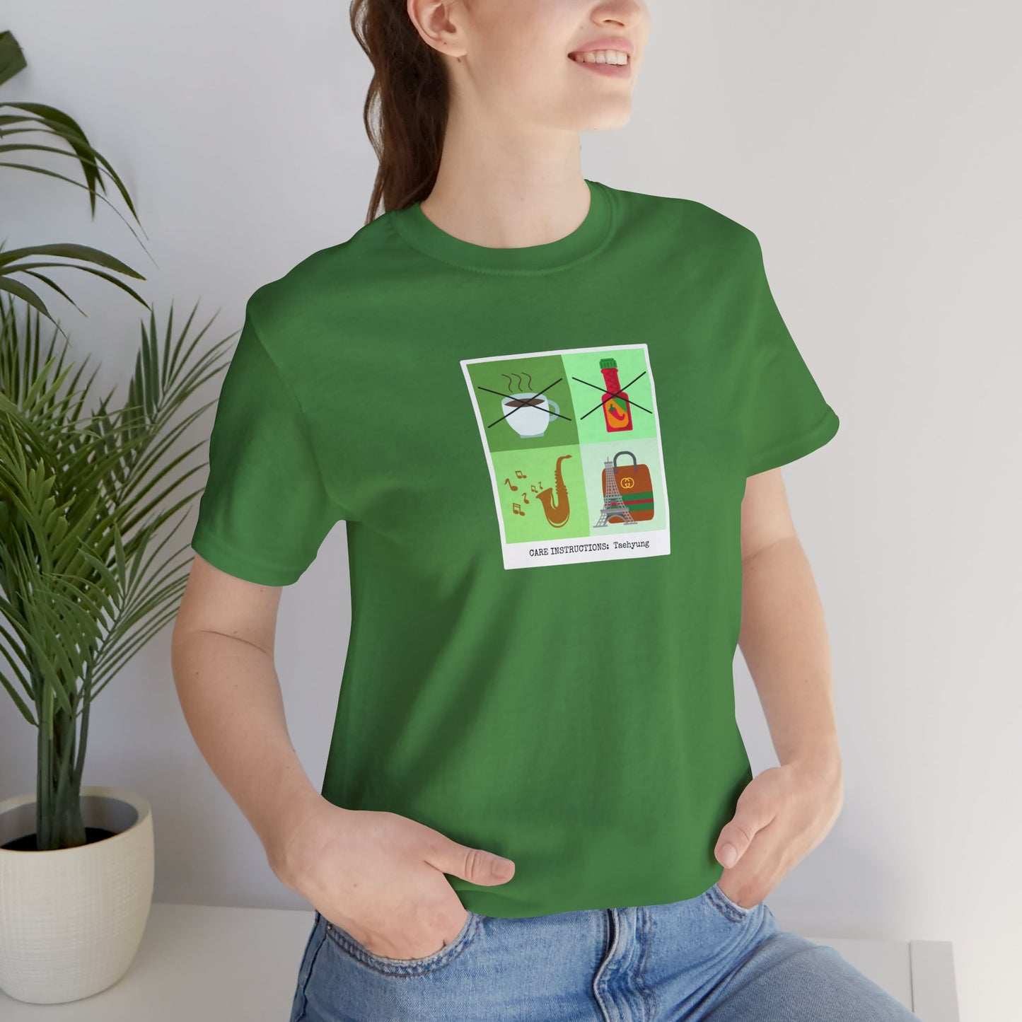 Taehyung Care Instructions Unisex Jersey Short Sleeve Tee