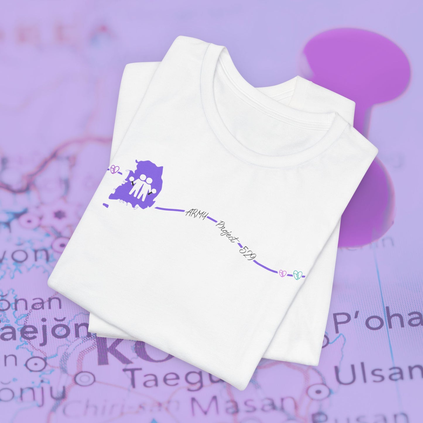 AP529 Korea Heartline Logo Unisex Jersey Short Sleeve Tee