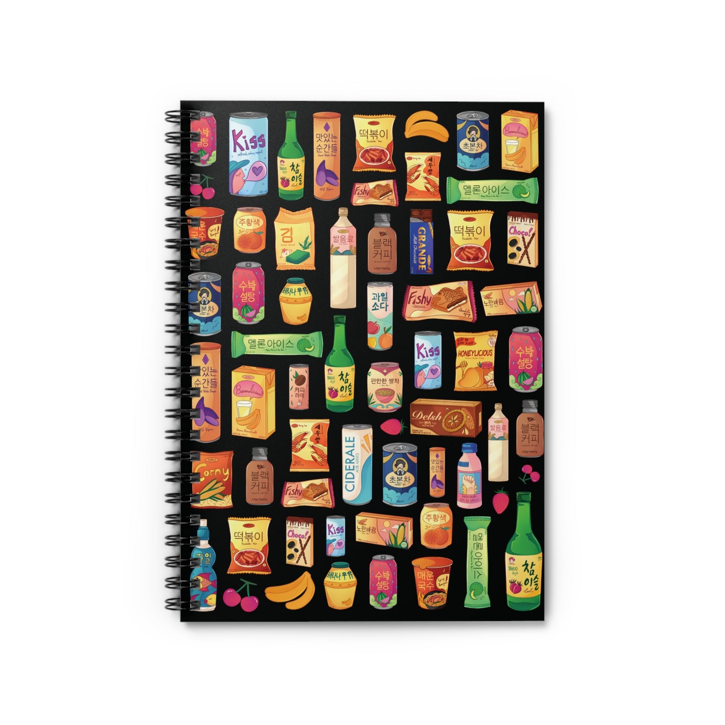 Bright & Bold Korean Snacks Spiral Notebook