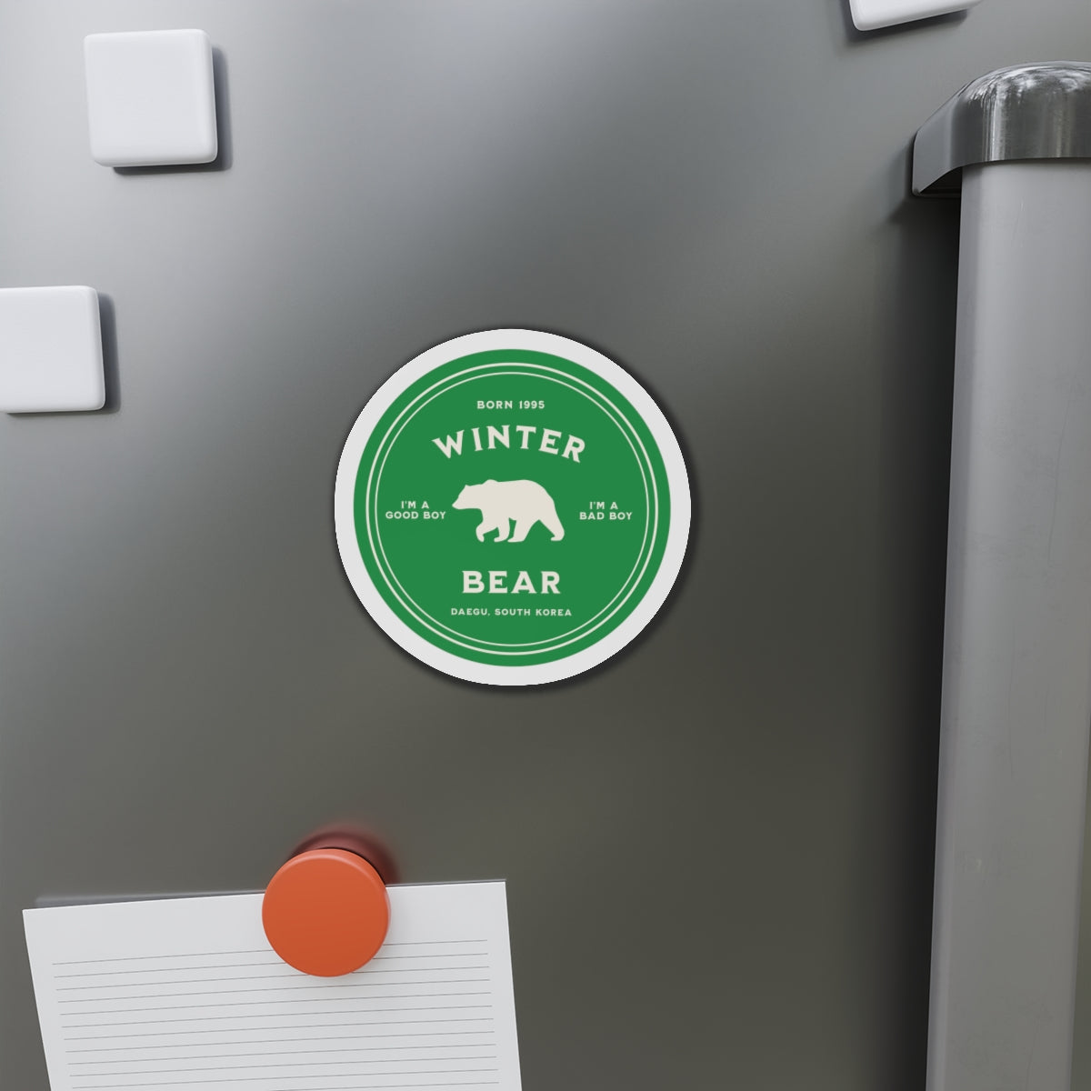 Winter Bear Medallion Series Die-Cut Magnet