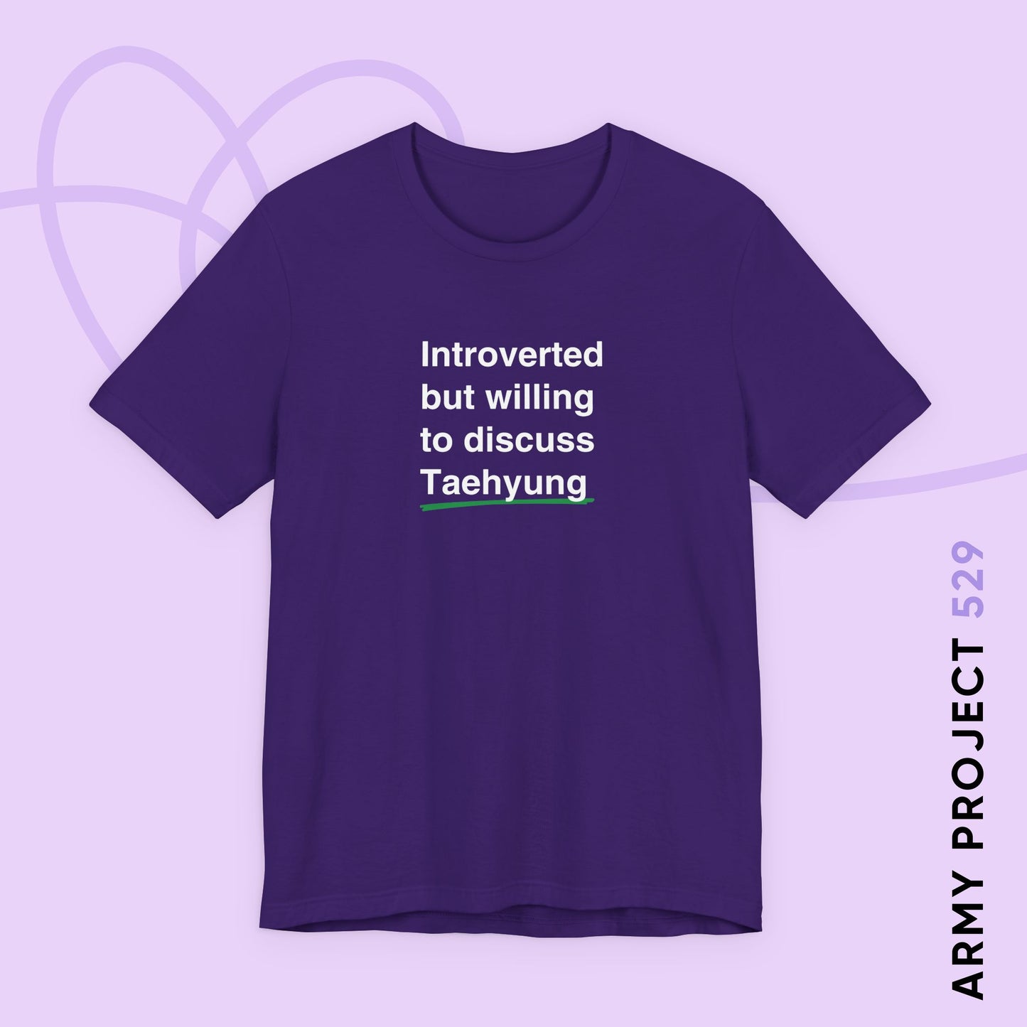 Introverted But Willing to Discuss Taehyung Unisex Jersey Short Sleeve Tee