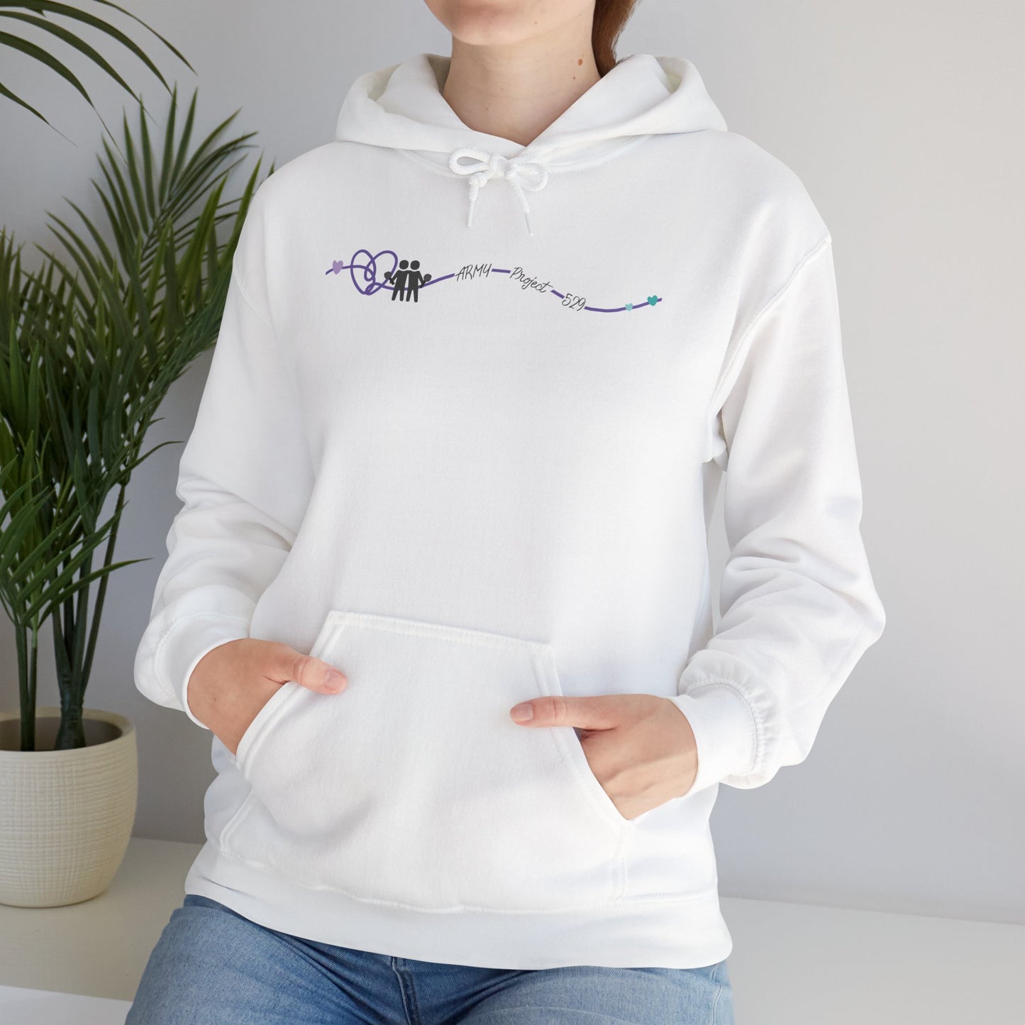 AP529 Heartline Logo Unisex Heavy Blend™ Hoodie