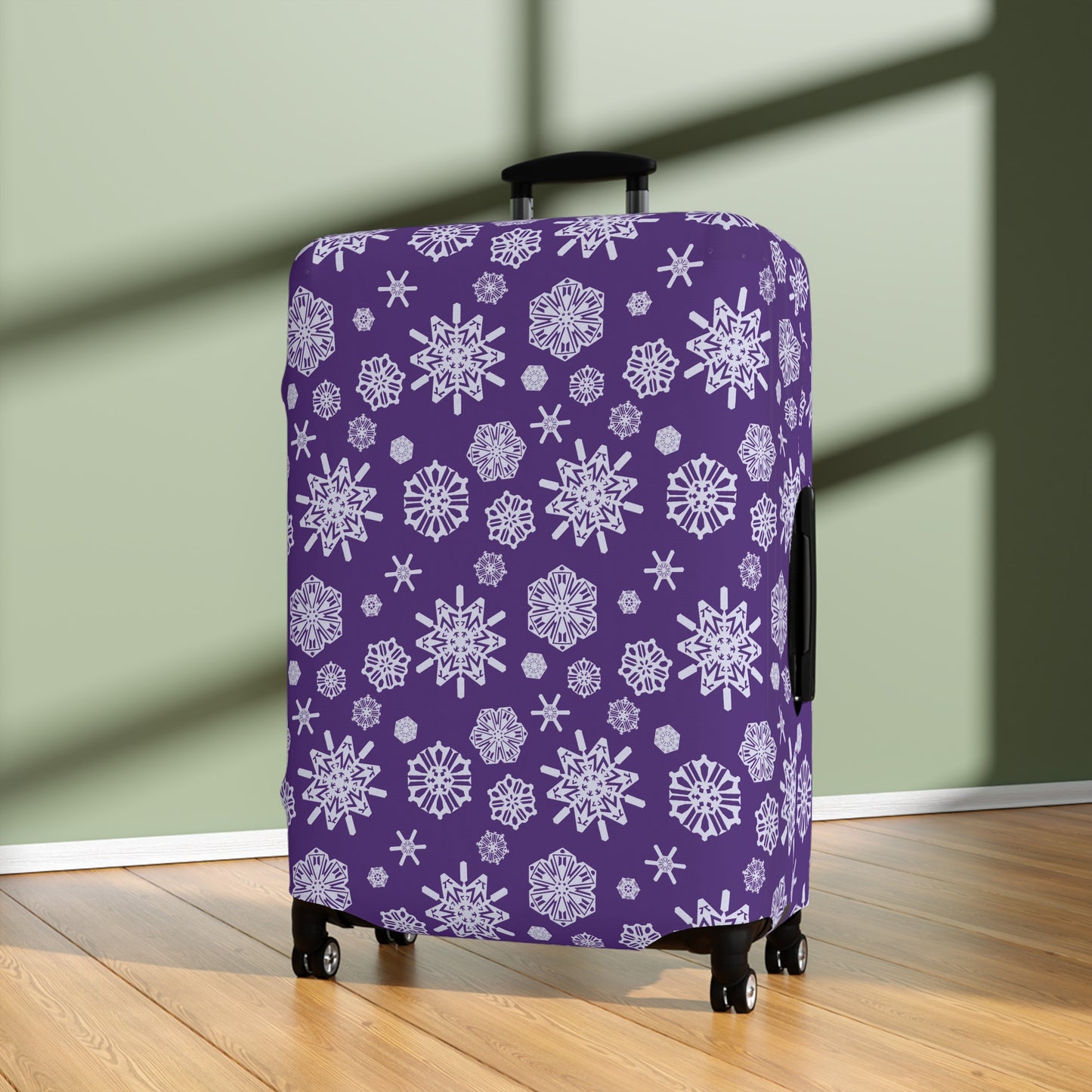 OT7 Luggage Cover - Secret Snowflakes (Purple) - Fanmade BTS Travel Accessories - Suitcase Cover