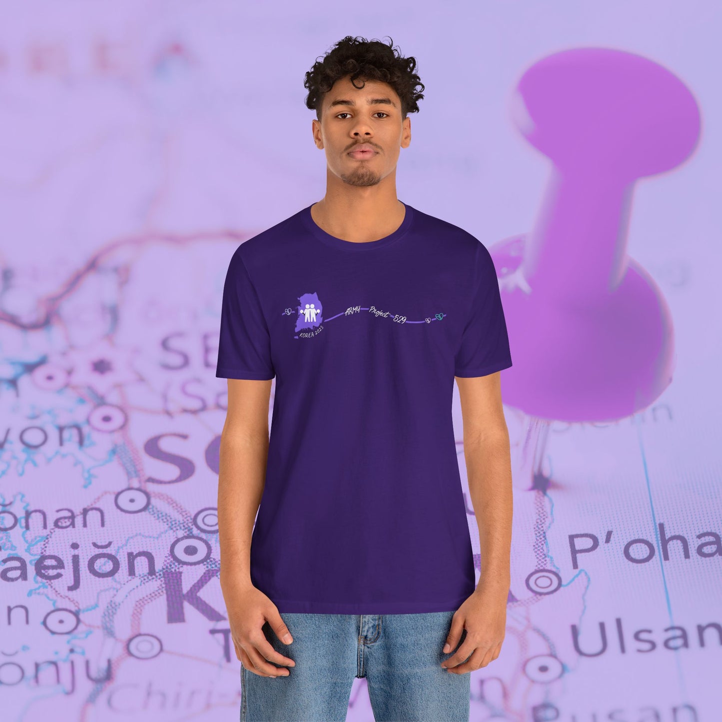 AP529 Korea Heartline Logo Unisex Jersey Short Sleeve Tee
