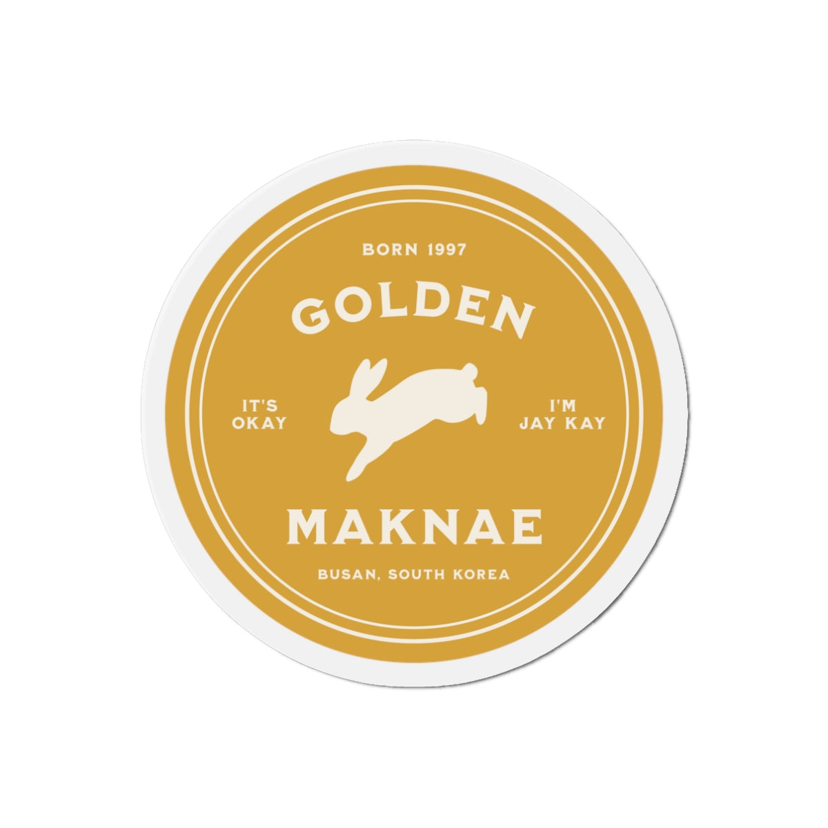 Golden Maknae Medallion Series Die-Cut Magnet
