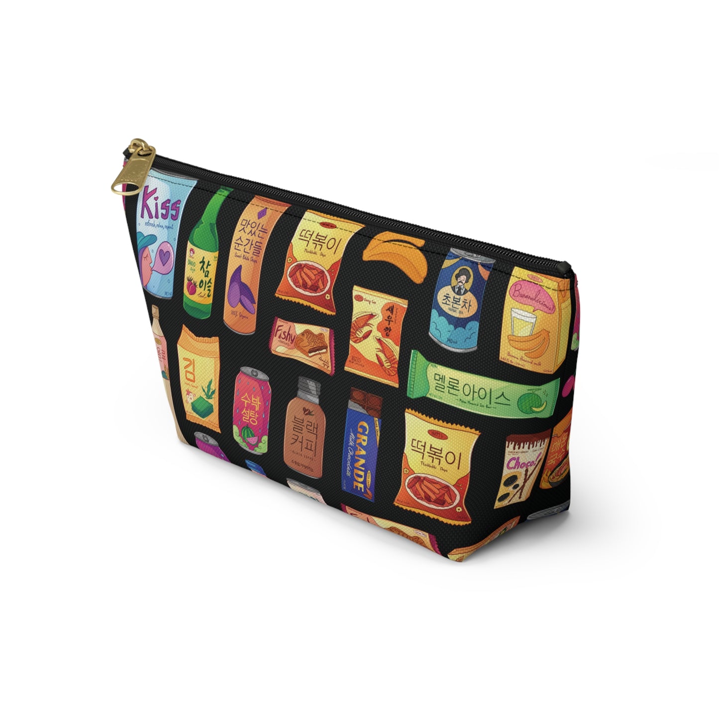 Bright & Bold Korean Snacks Accessory Pouch w/ T-bottom