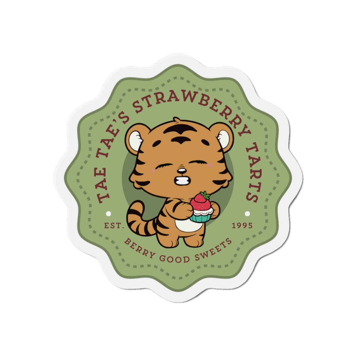 Tae Tae Strawberry Tarts Die-Cut Magnet