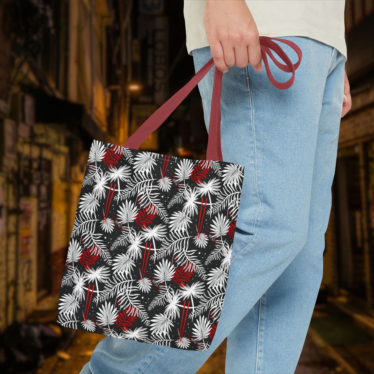 Tropical Chopsticks Tote Bag