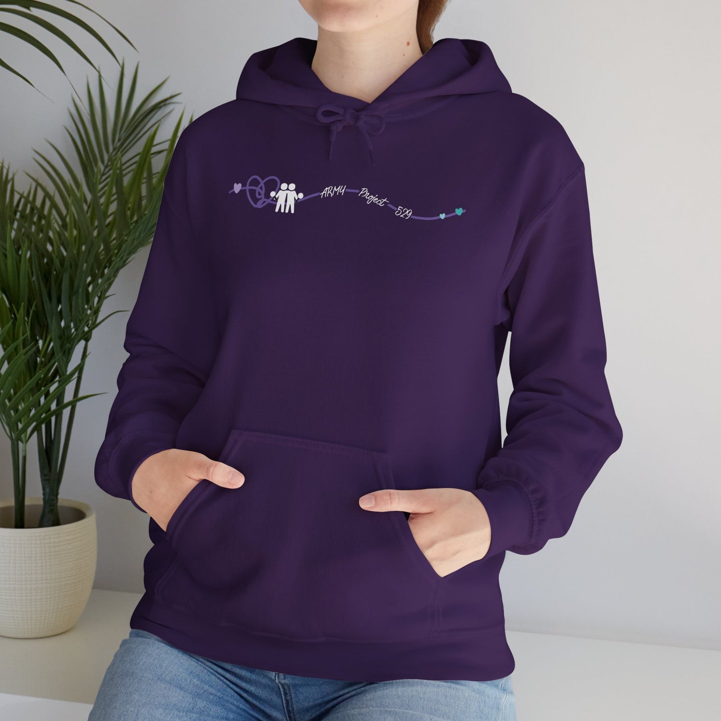 AP529 Heartline Logo Unisex Heavy Blend™ Hoodie