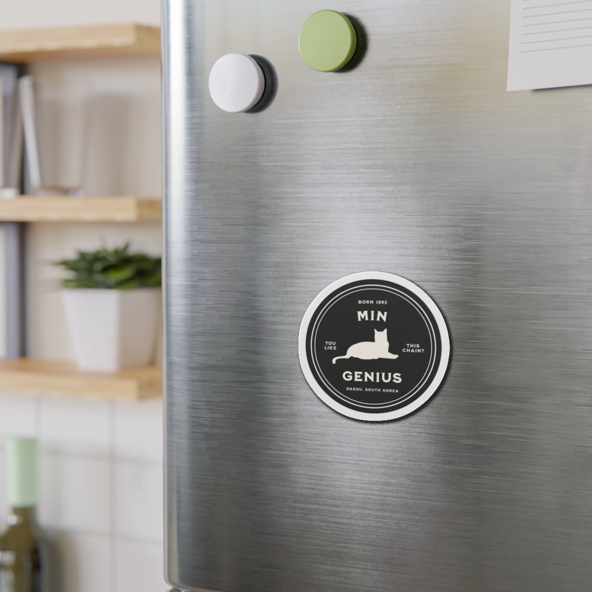 Min Genius Medallion Series Die-Cut Magnet