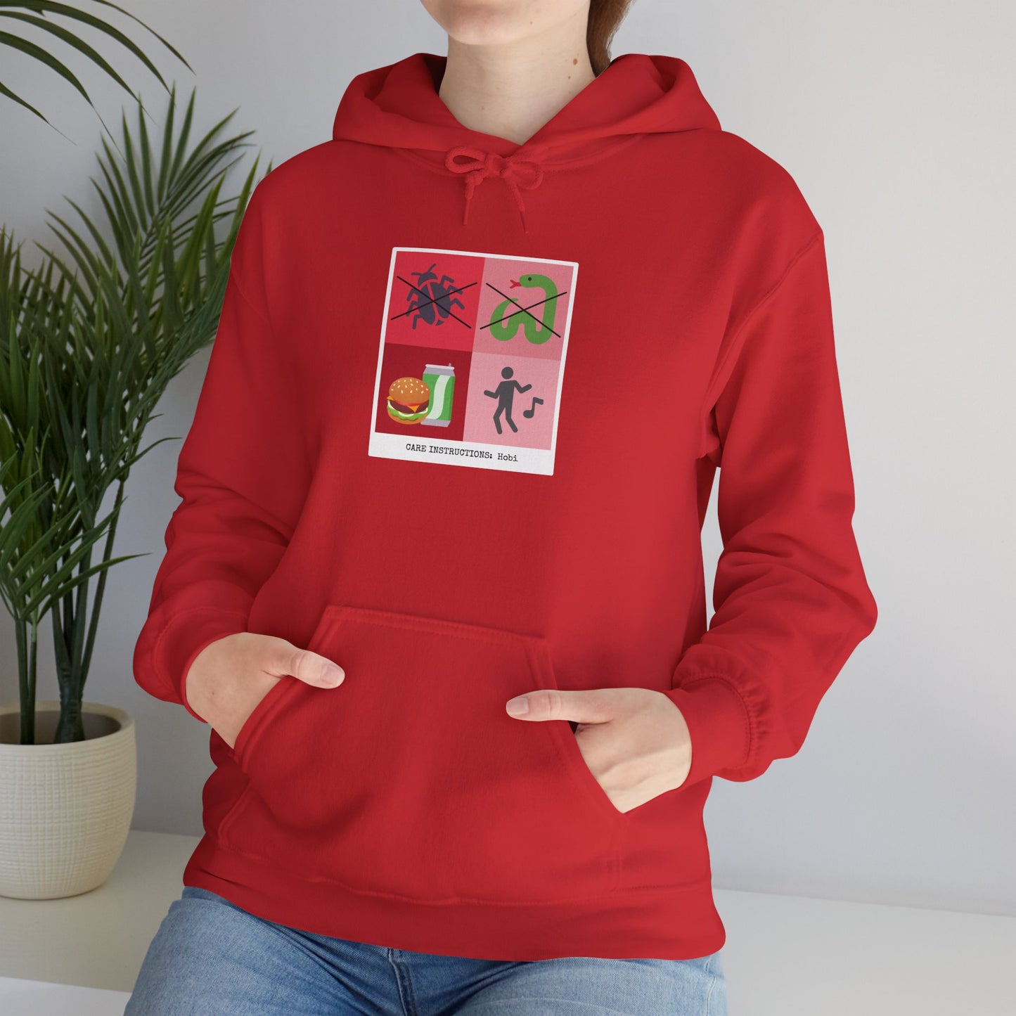 Hobi Hoodie - Funny Fanmade BTS Merch - Care Instructions - Cozy Unisex Sweatshirt