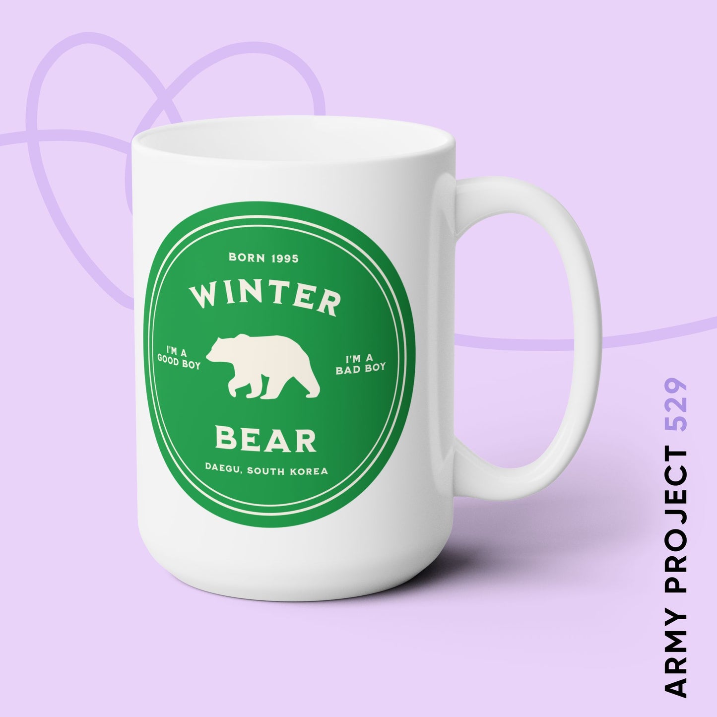 Winter Bear Medallion Series 15oz Ceramic Coffee Mug