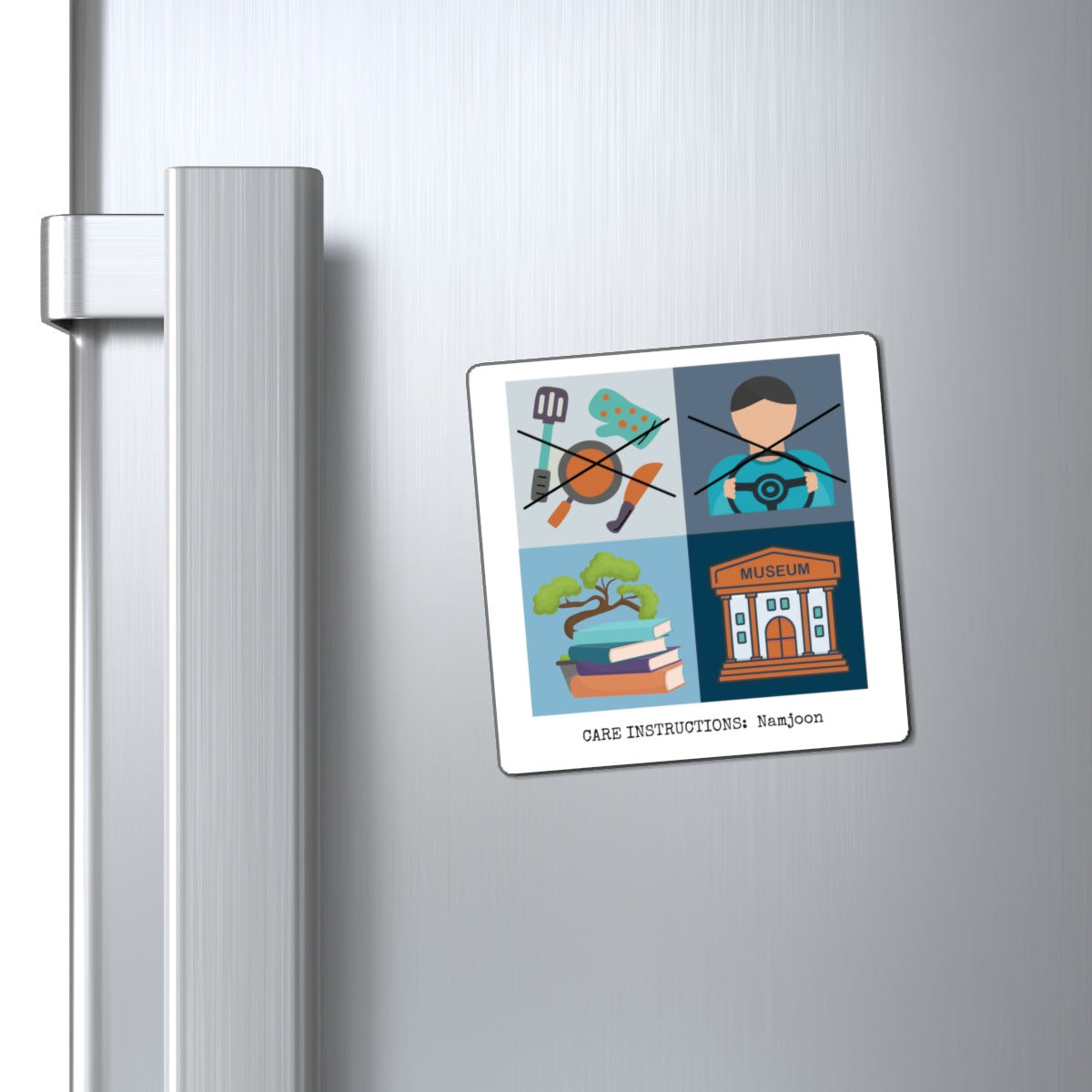 Namjoon Fridge Magnet - Care Instructions - Subtle ARMY Decor