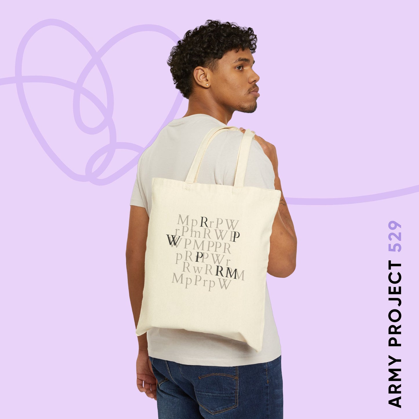 Namjoon Lost in the Page Cotton Canvas Tote Bag