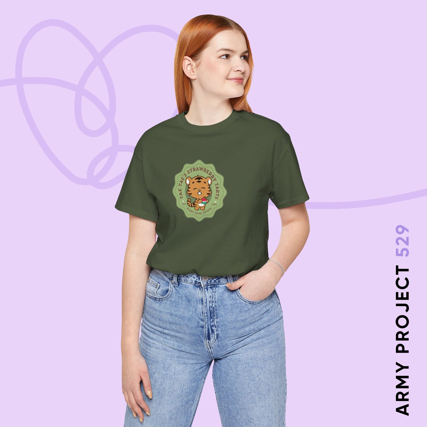 Tae Tae Strawberry Tarts Unisex Jersey Short Sleeve Tee