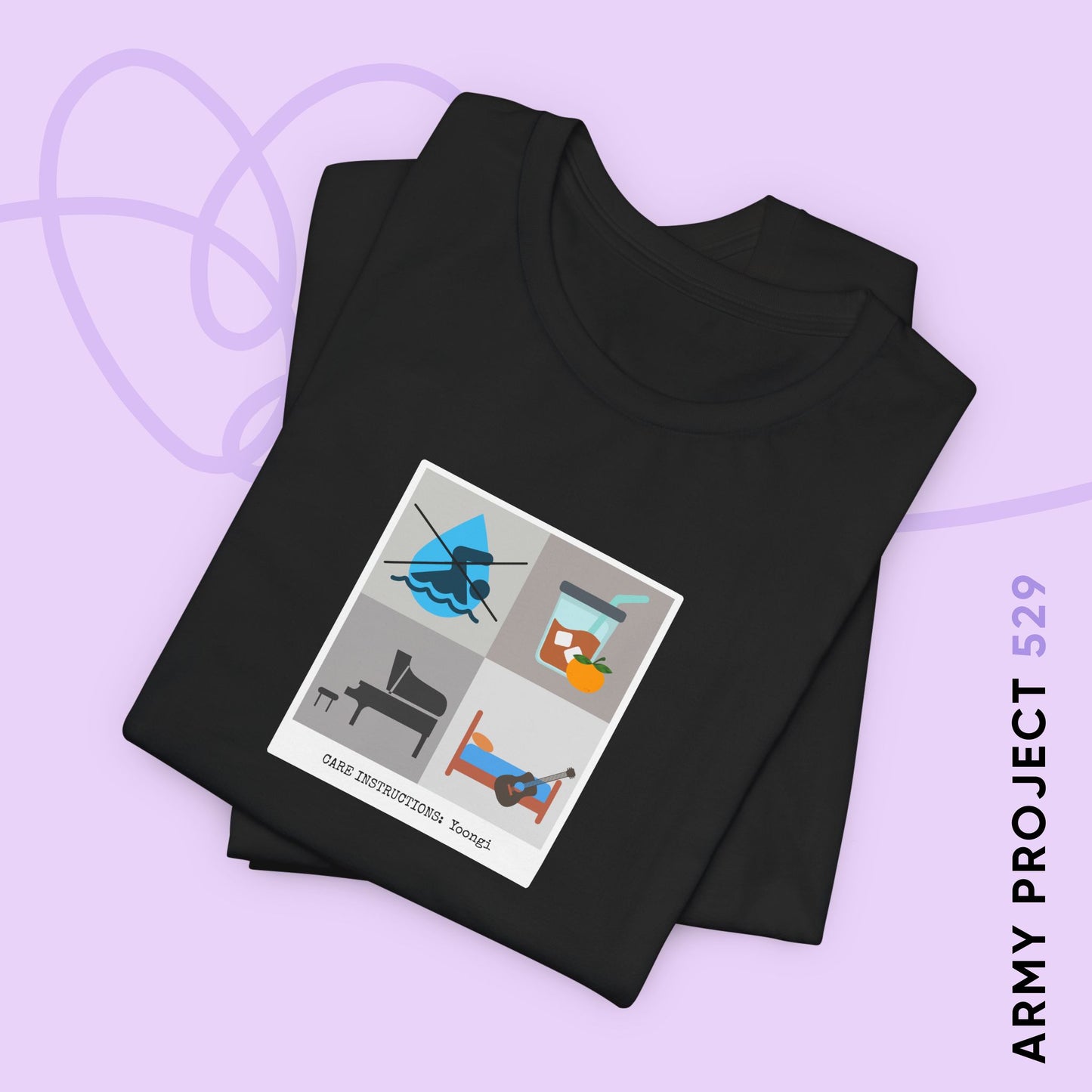 Yoongi Care Instructions Unisex Jersey Short Sleeve Tee
