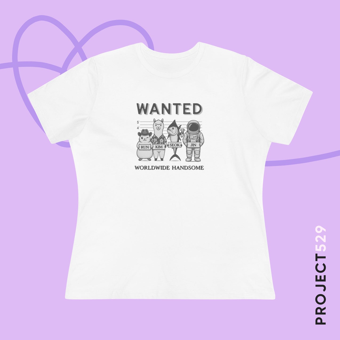 Run Kim Seokjin Women's Relaxed Jersey Short Sleeve Tee
