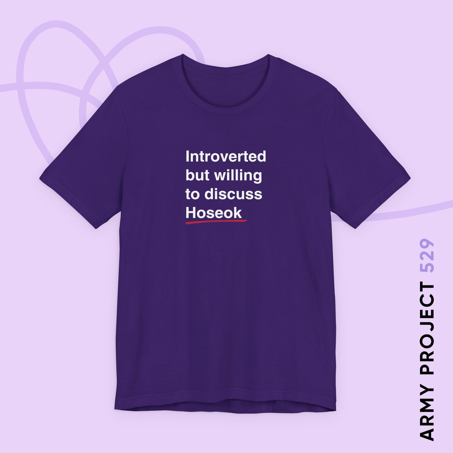 Introverted But Willing to Discuss Hoseok Unisex Jersey Short Sleeve Tee