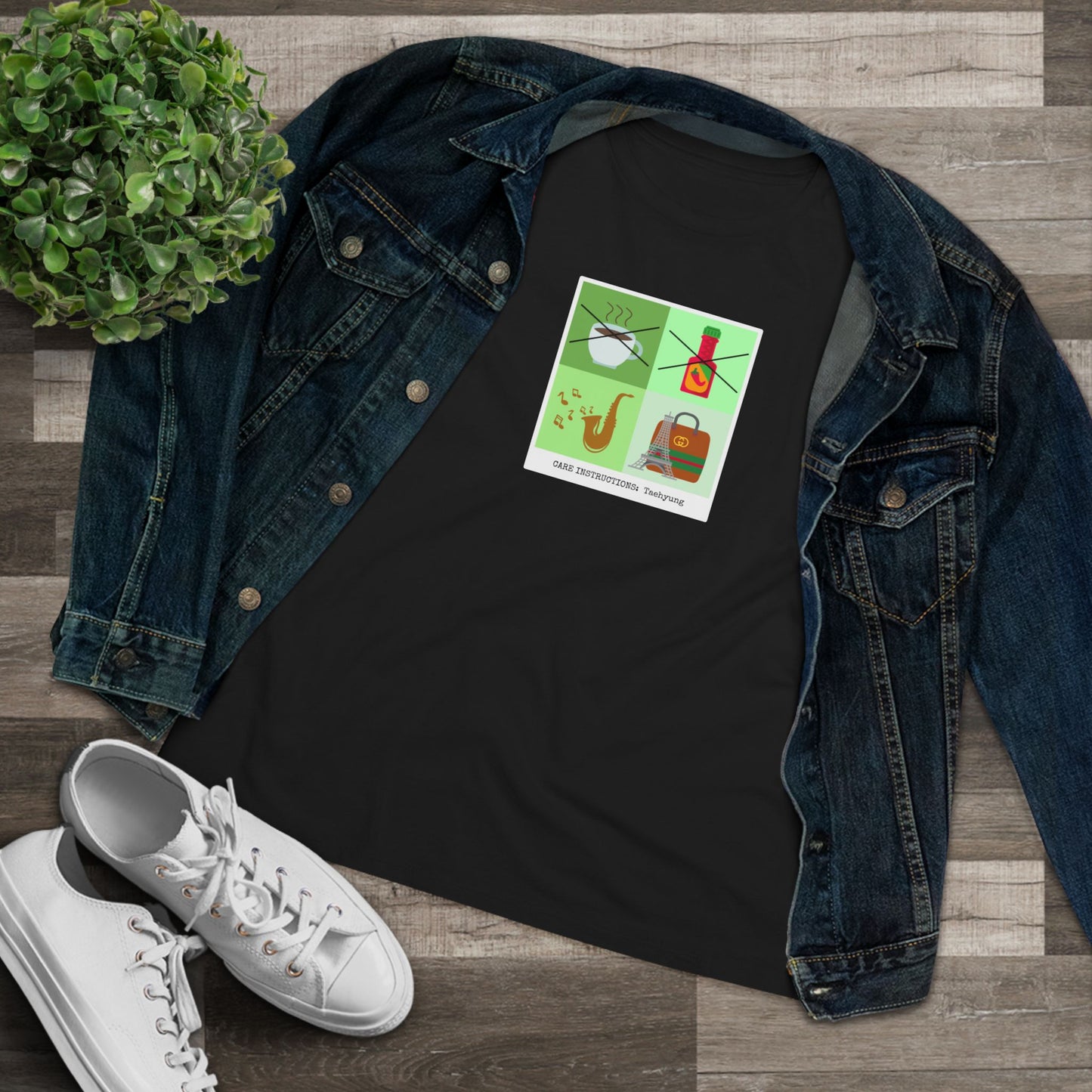 Taehyung Care Instructions Women's Relaxed Jersey Short Sleeve Tee