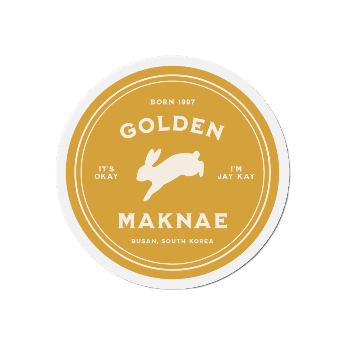 Golden Maknae Medallion Series Die-Cut Magnet