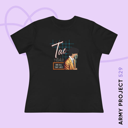 Taehyung Women's Tee - BTS Fanmade Retro Series - 50s Vintage Aesthetic - Soft Jersey T-Shirt