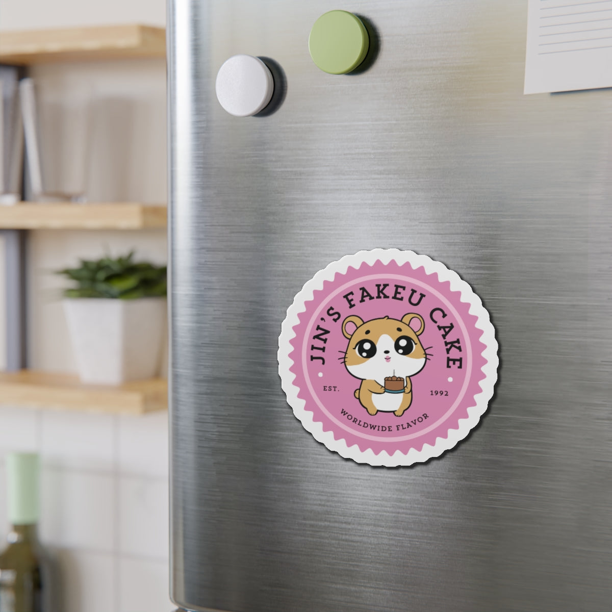 Jin's Fakeu Cake Bakery Series Die-Cut Magnet