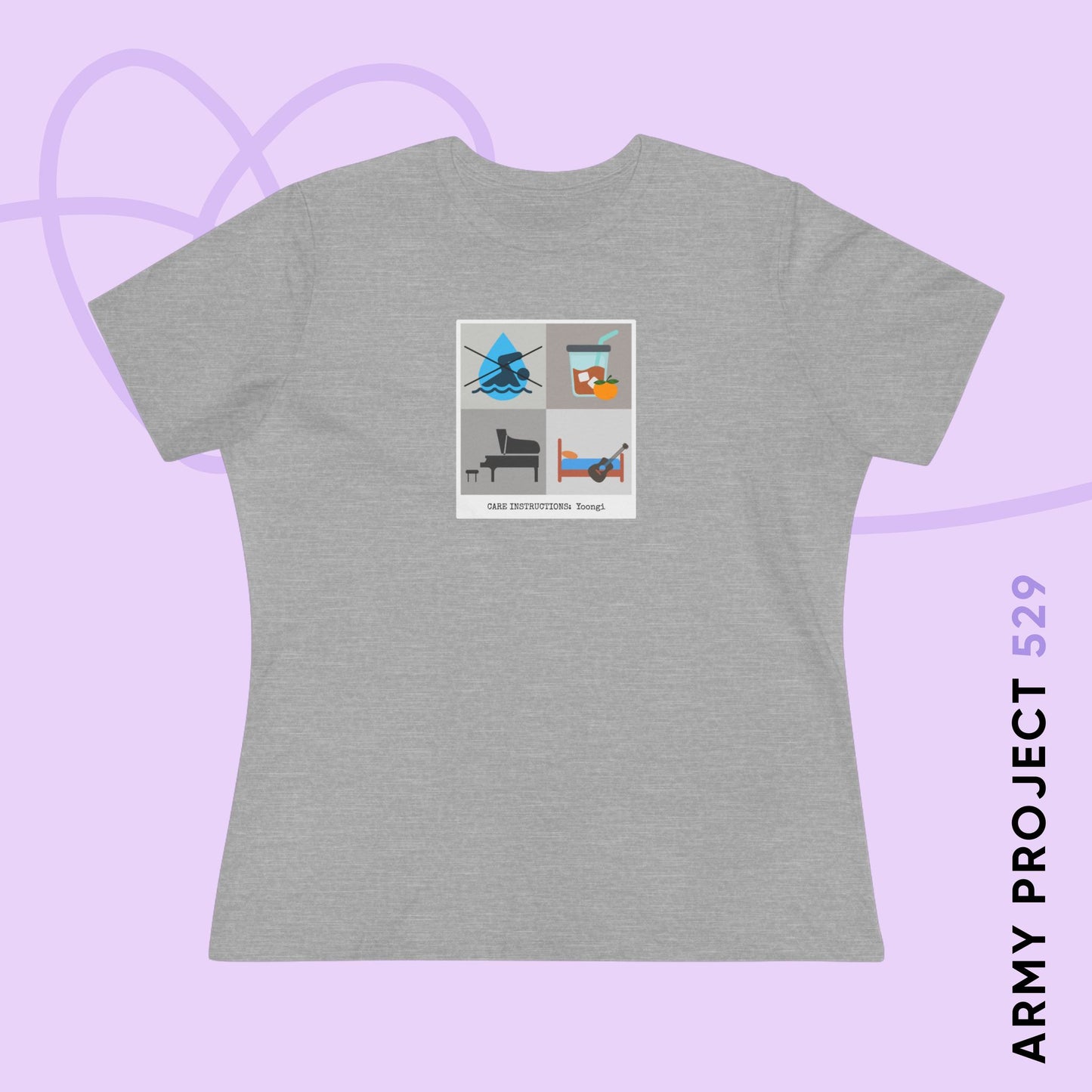 Yoongi Care Instructions Women's Relaxed Jersey Short Sleeve Tee