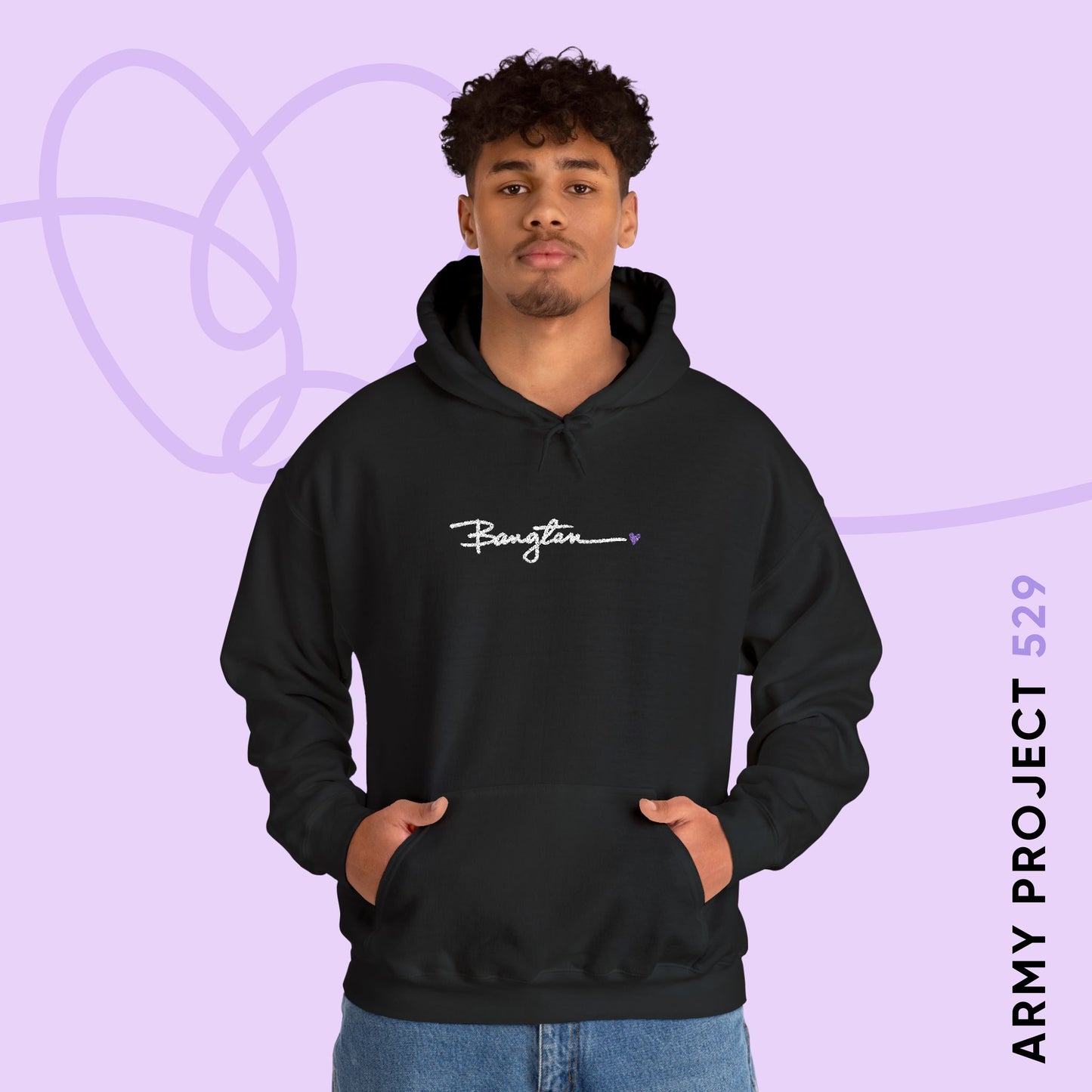 Handwritten Bangtan Embroidered Unisex Heavy Blend™ Hoodie