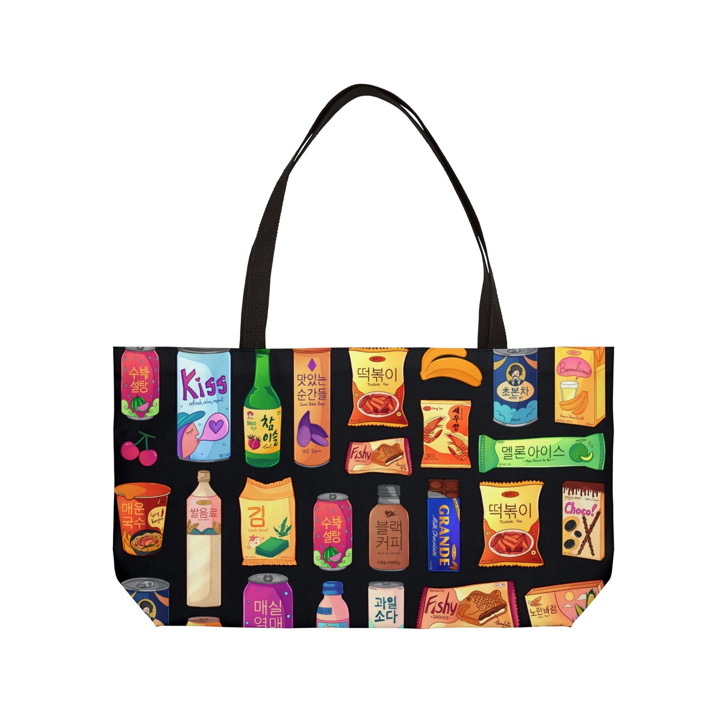 Bright & Bold Korean Snacks Weekender Tote Bag