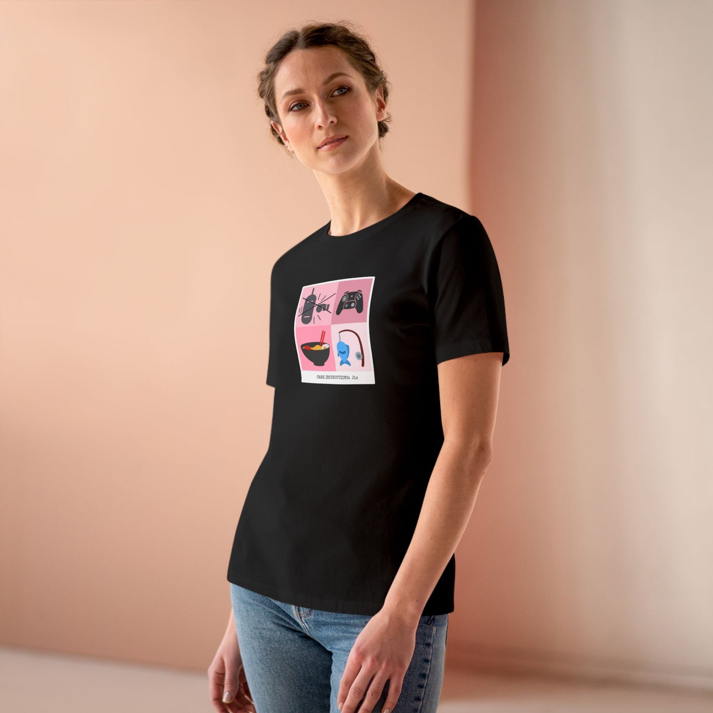 Seokjin Care Instructions Women's Relaxed Jersey Short Sleeve Tee