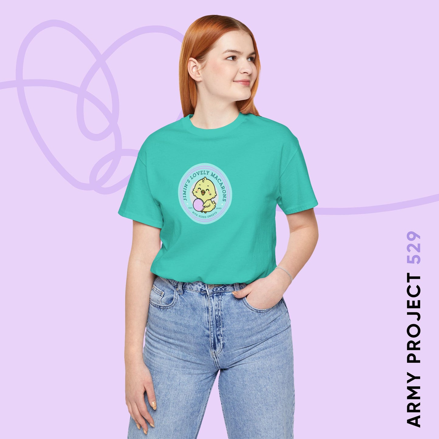 Jimin Lovely Macarons Unisex Jersey Short Sleeve Tee
