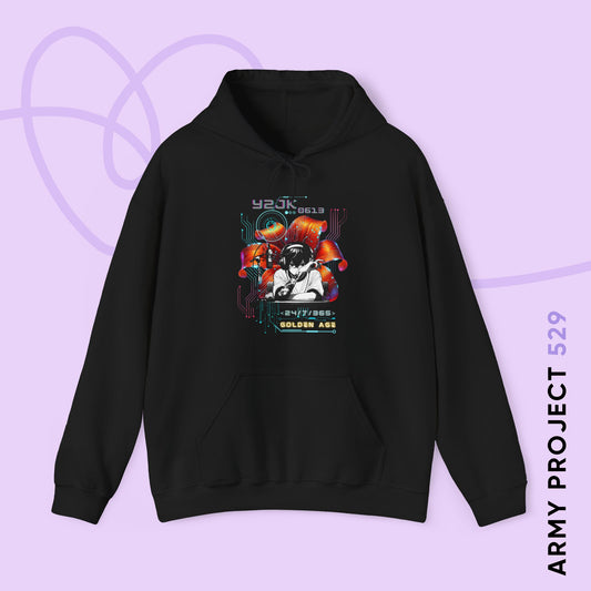 Jung Kook Hoodie - Fanmade BTS Retro Series - Y2K Gamer Aesthetic - Cozy Unisex Sweatshirt