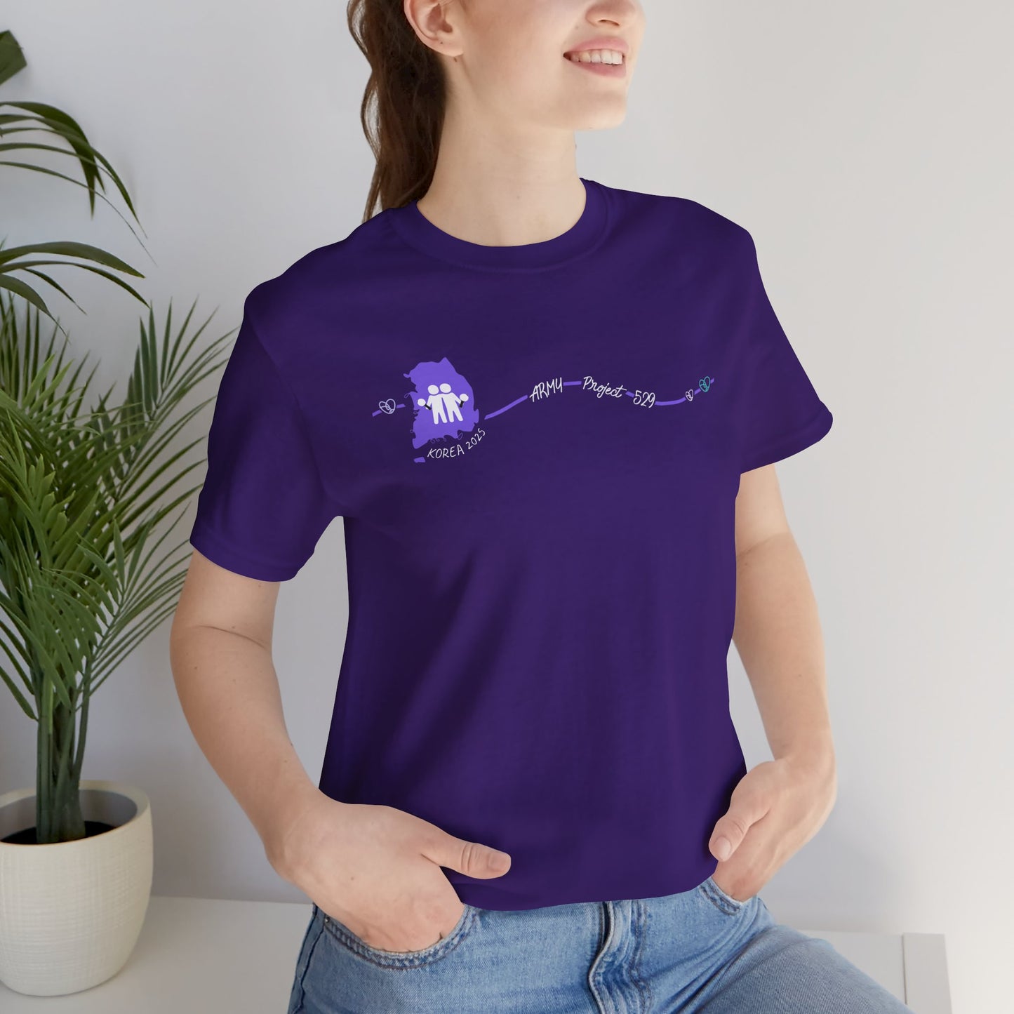 AP529 Korea Heartline Logo Unisex Jersey Short Sleeve Tee