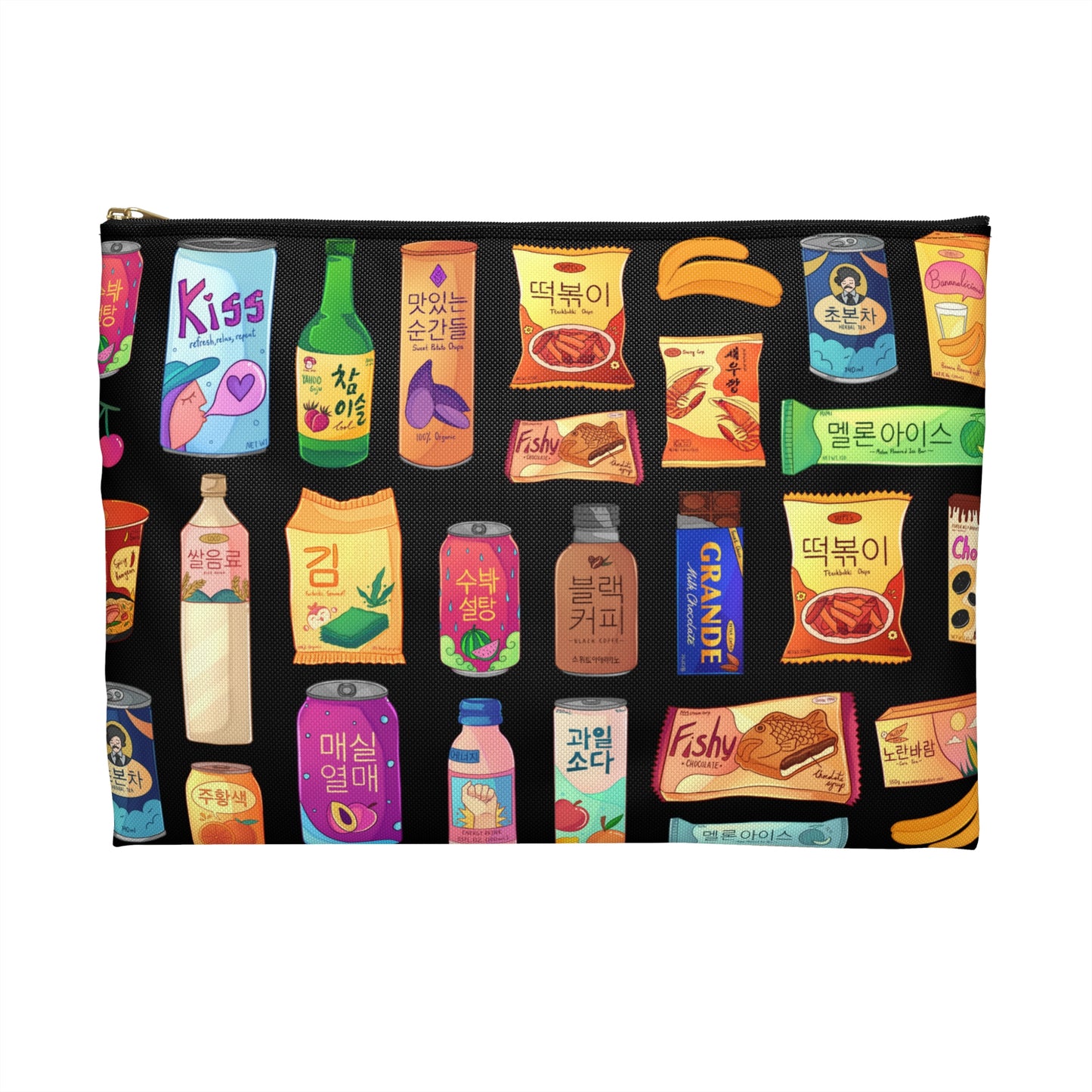 Bright & Bold Korean Snacks Accessory Pouch