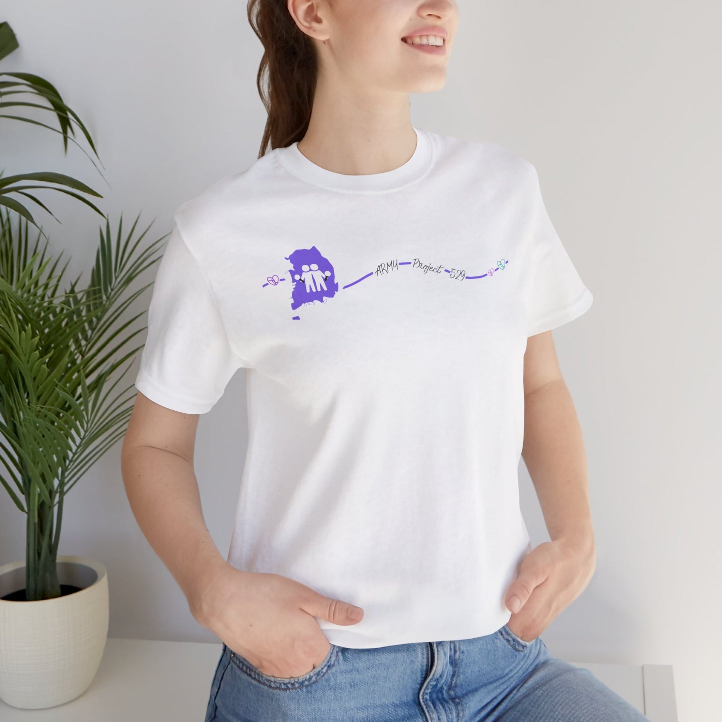 AP529 Korea Heartline Logo Unisex Jersey Short Sleeve Tee