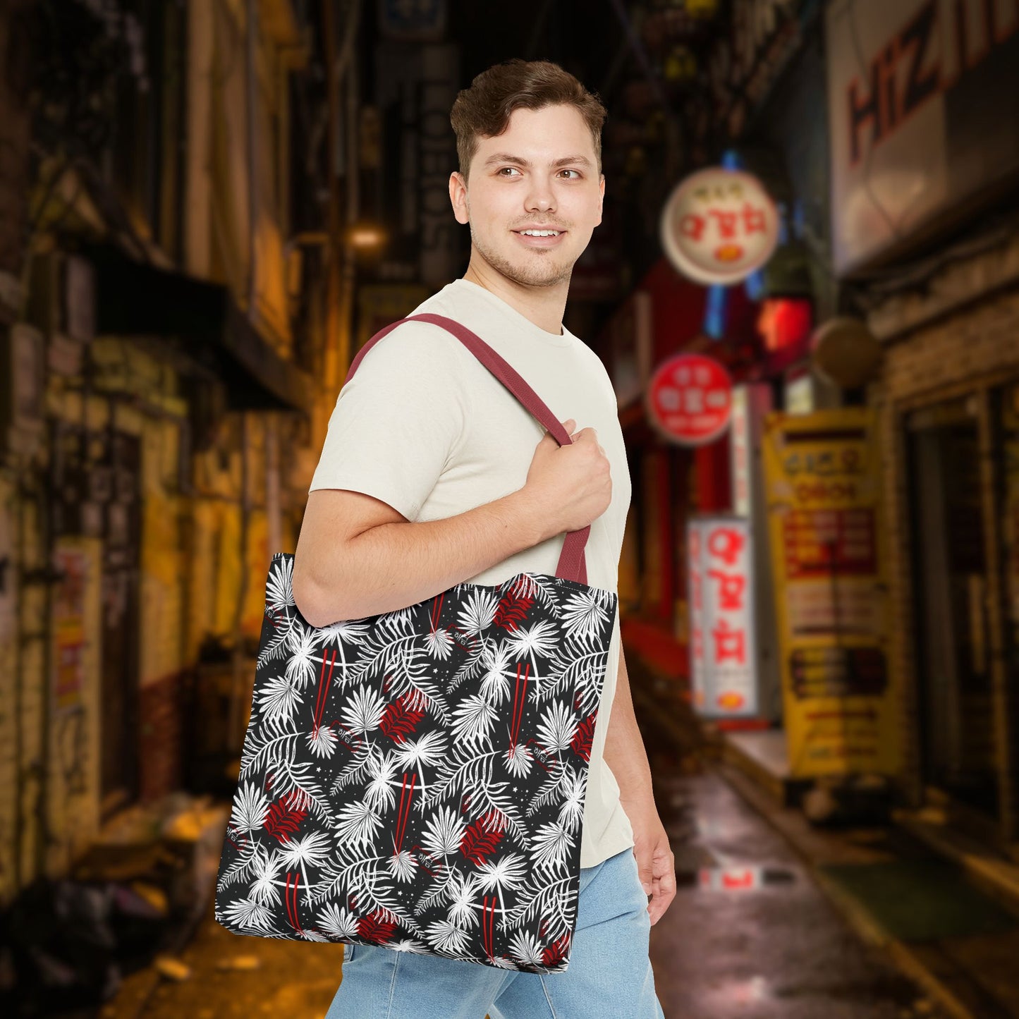 Tropical Chopsticks Tote Bag