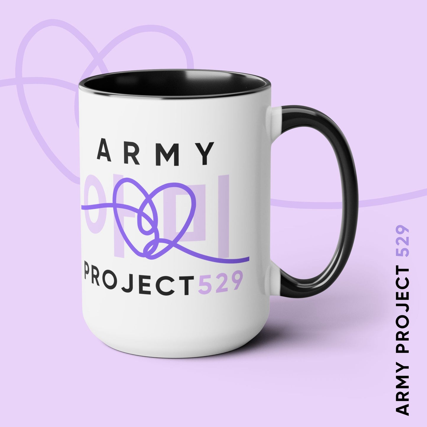 ARMY Project 529 Logo Two-Tone 15 oz Coffee Mug