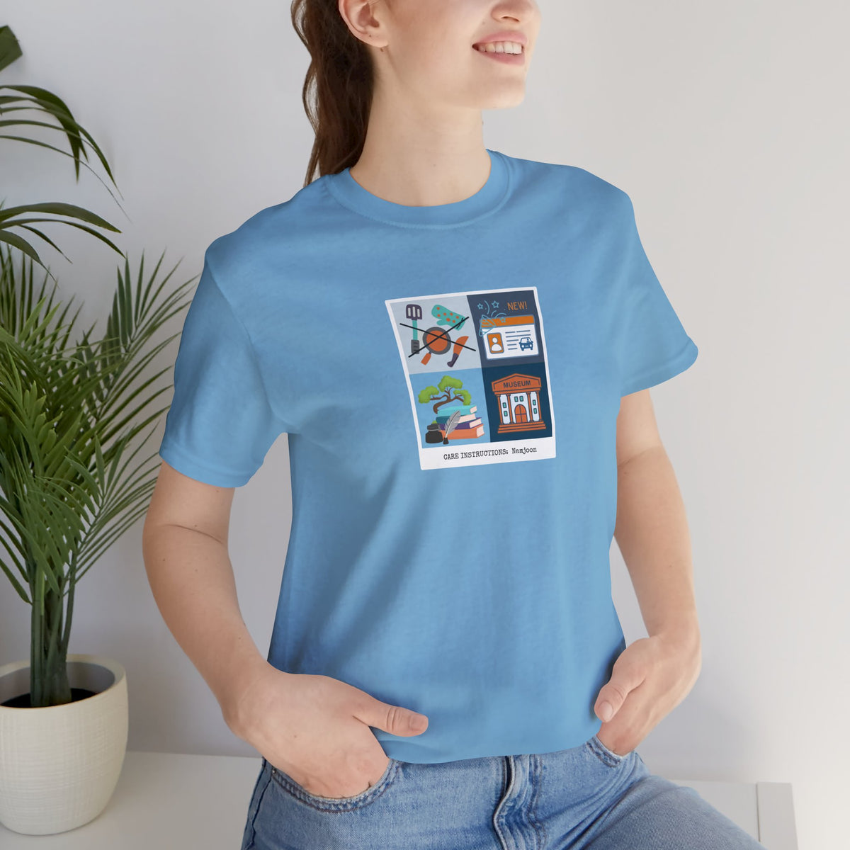 Namjoon Short Sleeve Shirt - Funny Fanmade Merch - Care Instructions - Soft Unisex T-Shirt
