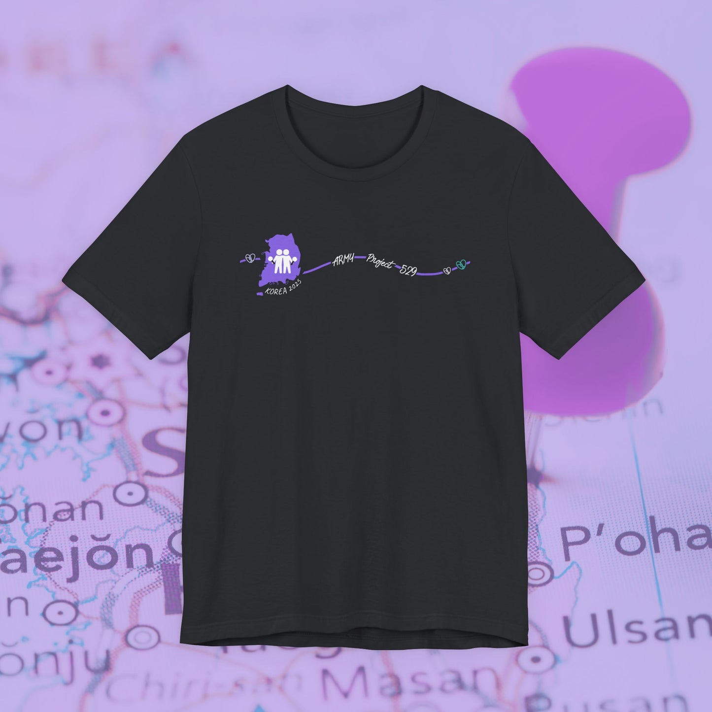 AP529 Korea Heartline Logo Unisex Jersey Short Sleeve Tee