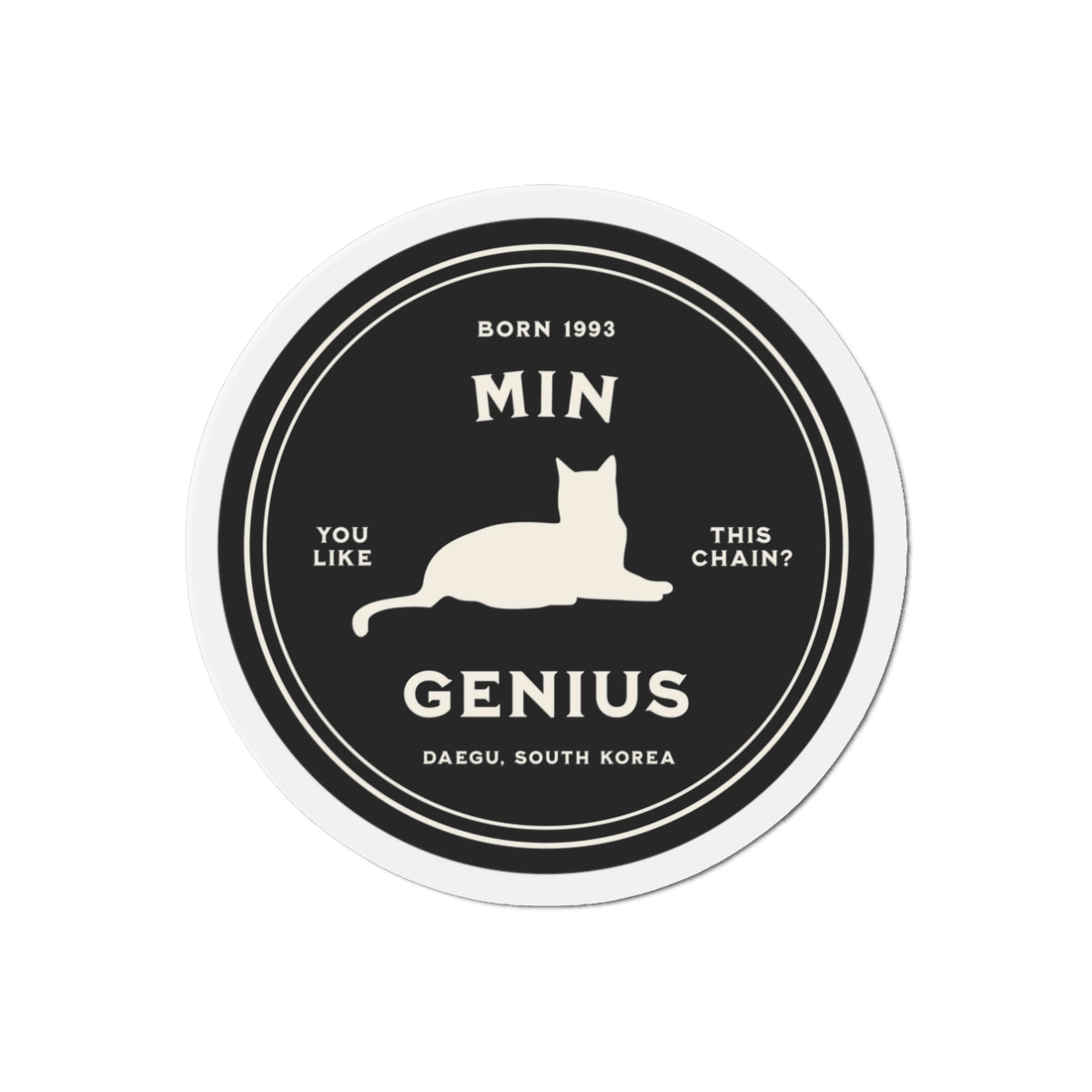 Min Genius Medallion Series Die-Cut Magnet