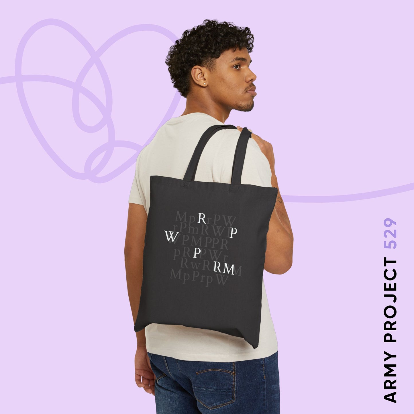 Namjoon Lost in the Page Cotton Canvas Tote Bag